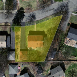 14 Holden Rd, Newton MA  02465-1910 aerial view