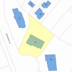 28 Evergreen Cir, Newton MA 02465-2161 plot plan