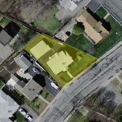 187 Linwood Ave, Newton MA 02460-1431 aerial view