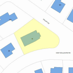 19 Boulevard Rd, Newton MA 02459-1203 plot plan