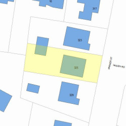 325 Parker St, Newton MA  02459-2630 plot plan