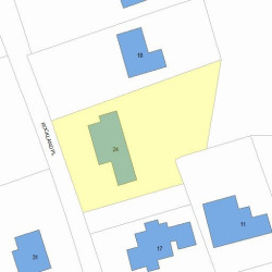 24 Rockland Pl, Newton MA 02464-1215 plot plan