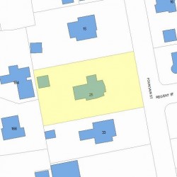 25 Fountain St, Newton MA  02465-2712 plot plan