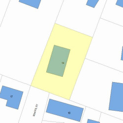 14 School St, Newton MA  02458-1518 plot plan