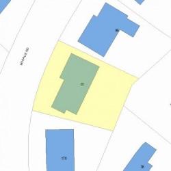 85 Rosalie Rd, Newton MA 02459-3129 plot plan