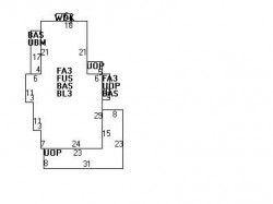 66 Clyde St, Newton MA  02460-2250 floor plan