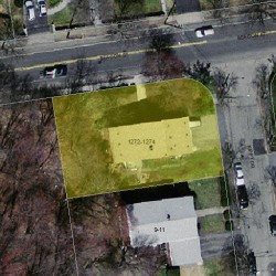 1272 Beacon St, Newton MA  02468-1718 aerial view