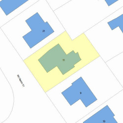 15 Mosman St, Newton MA  02465-1303 plot plan