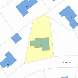 72 Bonad Rd, Newton MA 02465-2949 plot plan