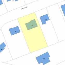 30 Roland St, Newton MA  02461-1920 plot plan