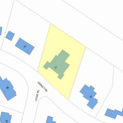 67 Dorset Rd, Newton MA 02468-1457 plot plan
