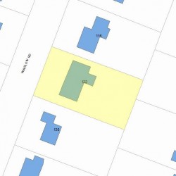 122 Winslow Rd, Newton MA  02468-1741 plot plan