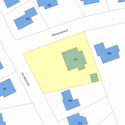 100 Hillside Ave, Newton MA 02465-2545 plot plan