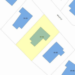 57 Ripley St, Newton MA  02459-2209 plot plan