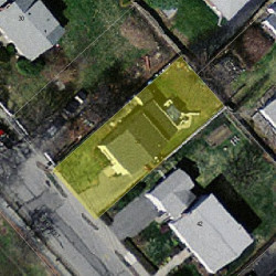 38 Hawthorn St, Newton MA  02458-1215 aerial view