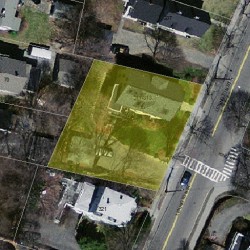 313 Lexington St, Newton MA  02466-1211 aerial view