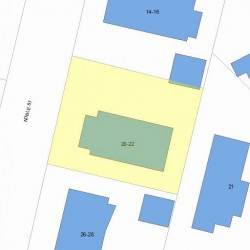 22 Noble St, Newton MA  02465-1016 plot plan