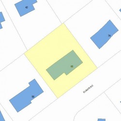 66 Elinor Rd, Newton MA 02461-1835 plot plan