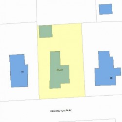 85 Washington Park, Newton MA  02460-1917 plot plan