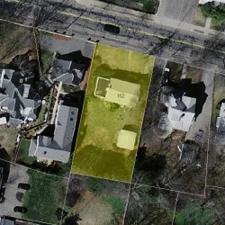 152 Crafts St, Newton MA  02460-1411 aerial view