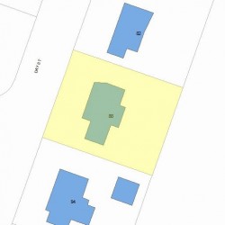 88 Day St, Newton MA  02466-2916 plot plan