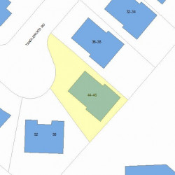44 Tanglewood Rd, Newton MA  02459-2862 plot plan