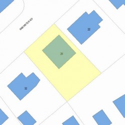 28 Brewster Rd, Newton MA 02461-1302 plot plan