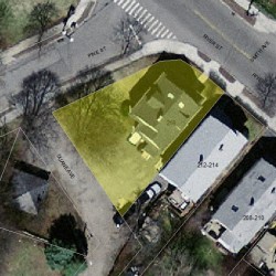 216 River St, Newton MA 02465-1430 aerial view