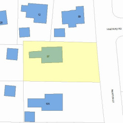 97 Morton St, Newton MA  02459-1029 plot plan