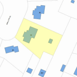 44 Swallow Dr, Newton MA 02462-1306 plot plan