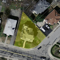 131 Crafts St, Newton MA  02460-1409 aerial view