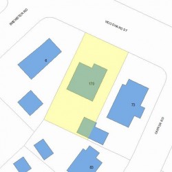 170 Woodward St, Newton MA 02461-1340 plot plan