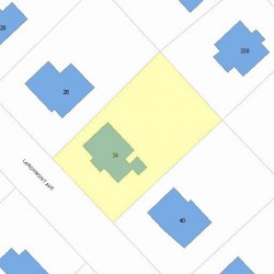 34 Larchmont Ave, Newton MA  02468-2031 plot plan