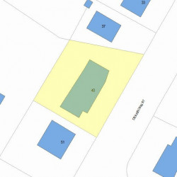 43 Dearborn St, Newton MA  02465-1533 plot plan