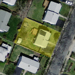 9 Anthony Cir, Newton MA 02460-1109 aerial view