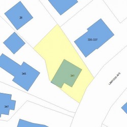 341 Linwood Ave, Newton MA 02460-1342 plot plan