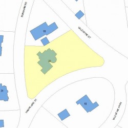 22 Burnham Rd, Newton MA 02465-2928 plot plan