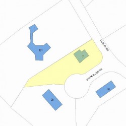 7 Stonewood Dr, Newton MA 02459-2701 plot plan