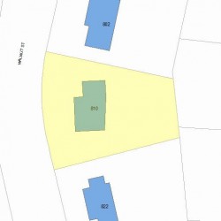 810 Walnut St, Newton MA  02459-1717 plot plan