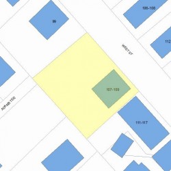 109 West St, Newton MA 02458-1374 plot plan