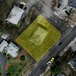 39 Columbia Ave, Newton MA  02464-1226 aerial view