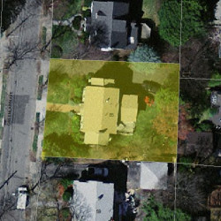 65 Greenlawn Ave, Newton MA  02459-1712 aerial view