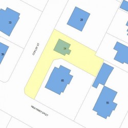 34 Copley St, Newton MA 02458-2205 plot plan