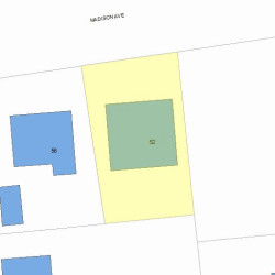 52 Madison Ave, Newton MA 02460-1905 plot plan