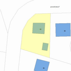 68 Staniford St, Newton MA  02466-1112 plot plan