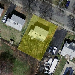 53 Underwood Ave, Newton MA  02465-1023 aerial view