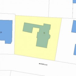 13 Parker Ave, Newton MA  02459-2634 plot plan