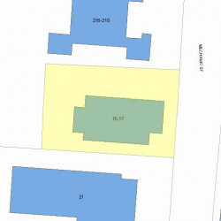 15 Mechanic St, Newton MA 02464-1413 plot plan