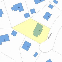 25 Pilgrim Rd, Newton MA 02468-2124 plot plan