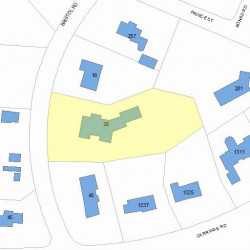 28 Bristol Rd, Newton MA 02465-2903 plot plan